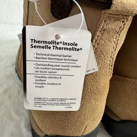 Lands' End Girls Powder Belle Bootie US 5 Medium Thermolite Insole Dark Fawn - Picture 4 of 10